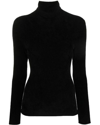Filippa K Roll-neck Long-sleeve Knitted Top - Black