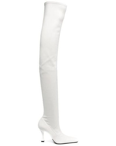 Proenza Schouler Square-toe 110mm Thigh-high Boots - White