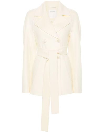 Sportmax Umano Belted Coat - White