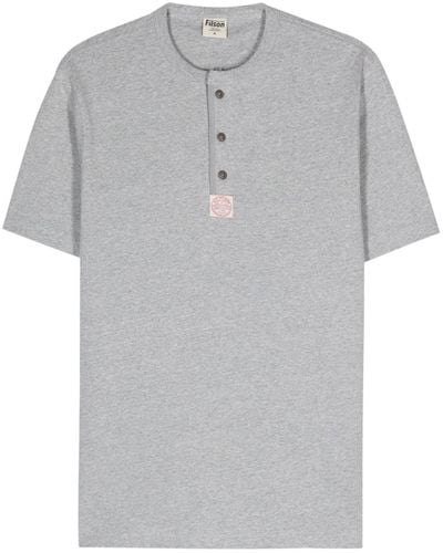Filson Henley Short-sleeve Cotton T-shirt - Grey