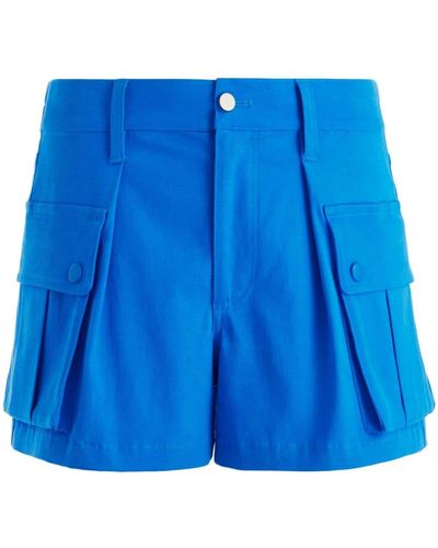 Alice + Olivia Joette Low-rise Cargo Shorts - Blue