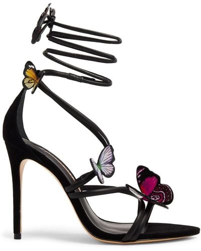 sophia webster black Vanessa 115mm Butterfly Sandals