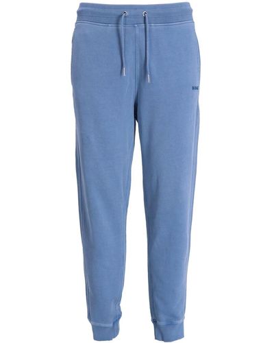 BOSS Pantalon de jogging en coton à lien de resserrage - Bleu