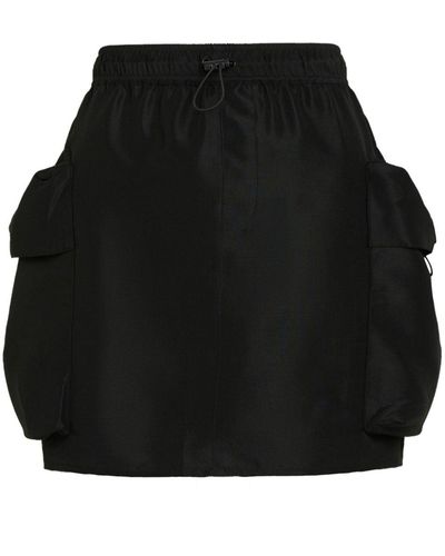 Karl Lagerfeld Drawstring Cargo Miniskirt - Black