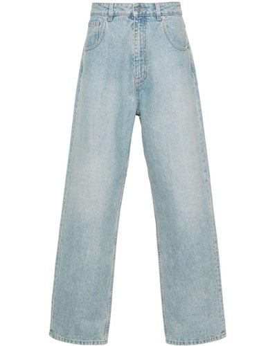 Bally Straight-Leg-Jeans mit Logo-Patch - Blau