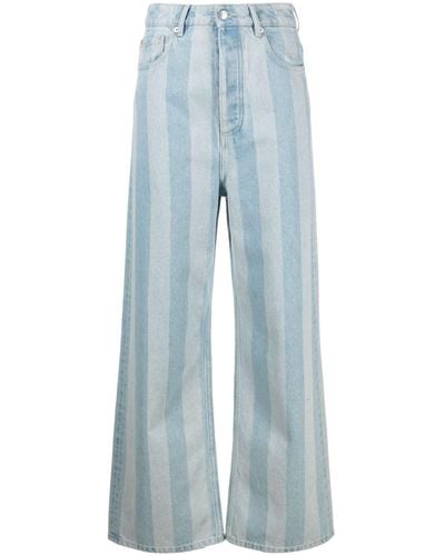 Nanushka Josine High Waist Jeans Met Wijde Pijpen - Blauw