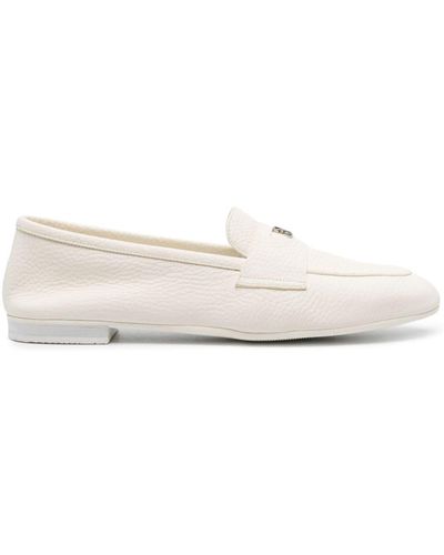 Casadei Antilope Leather Loafers - White