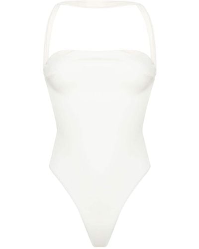 Gcds Couture Halterneck Swimsuit - White