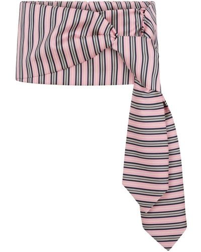 DSquared² Knot-detail Striped Miniskirt - Pink