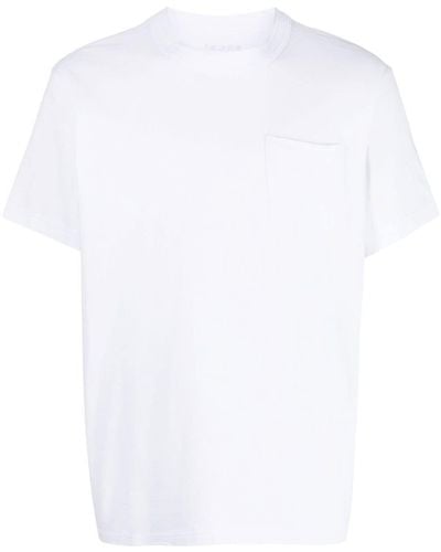 Sacai T-Shirt mit Reißverschlüssen - Weiß
