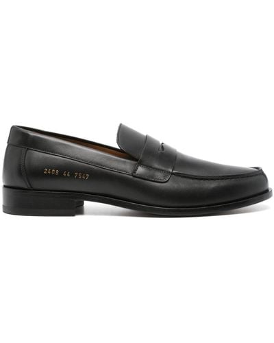 Common Projects Penny-Slot Leather Loafers - Black