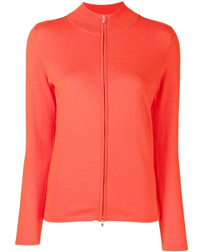 N.Peal Cashmere Side-stripe Zip-fastening Cardigan - Pink