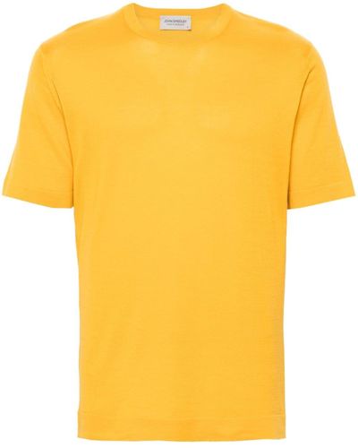 John Smedley Lorca Knitted T-shirt - Yellow