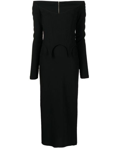 Dion Lee Arch Longline Corset Dress - Black