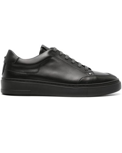 Canali Leather Low-top Sneakers - Black