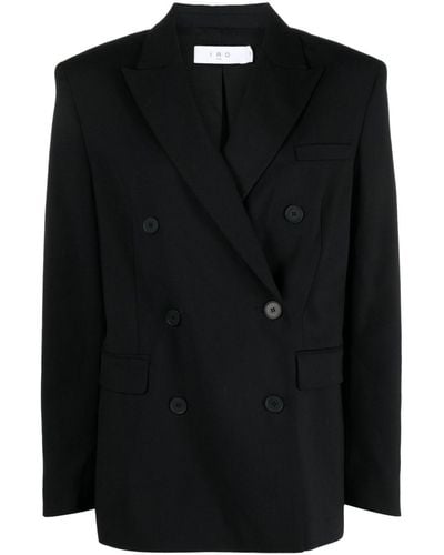 IRO Ifily Double-breasted Wool-blend Blazer - Black