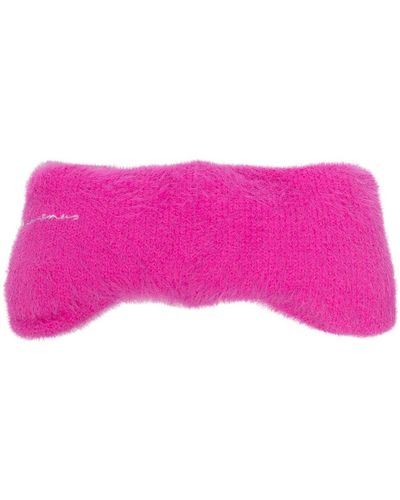 Jacquemus Gebreide Haarband - Roze