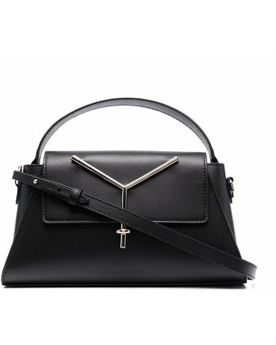 Y. Project Y-trapeze Leather Tote Bag - Black