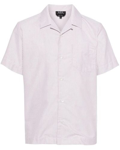 A.P.C. Striped Cotton Shirt - White