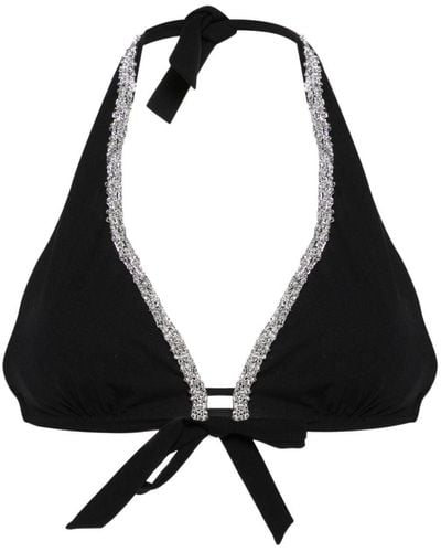 Ermanno Scervino Chain-detail Bikini Top - Black