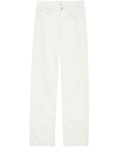 Anine Bing Halbhohe RoyJean Jeans - Weiß