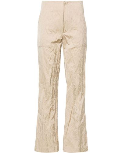 Gauchère Creased Tapered Trousers - Natural