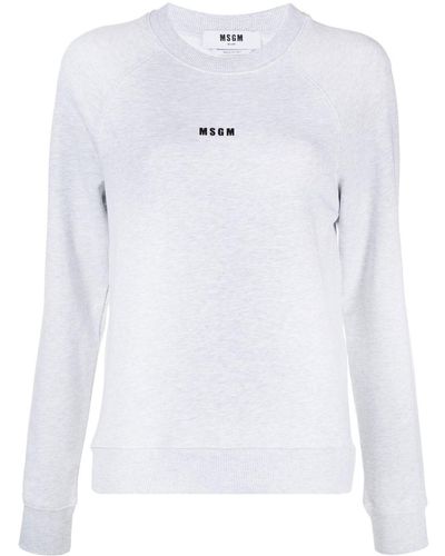 MSGM Logo-print Sweatshirt - White