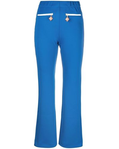 Casablanca Logo-charm Flared Trousers - Blue