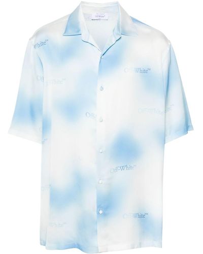 Off-White c/o Virgil Abloh Gradient Bowling Shirt - Blue
