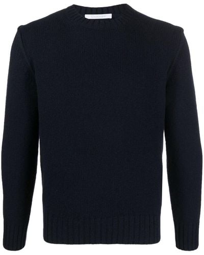 Cruciani Crew-neck Wool-cashmere Sweater - Blue