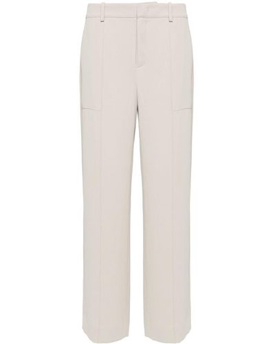 Vince Mid-rise Straight-leg Trousers - White