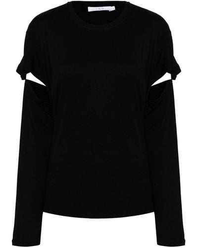 IRO Camiseta con detalle de abertura - Negro