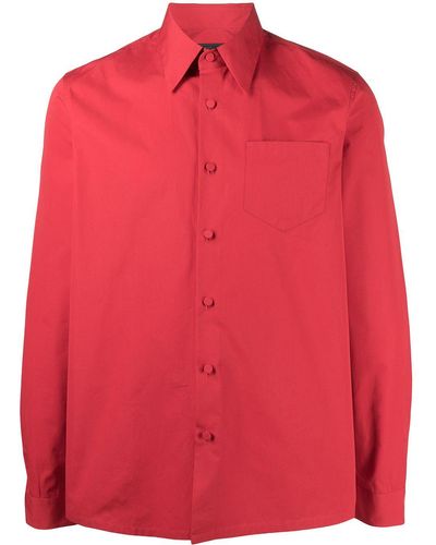 Prada Klassisches Hemd - Rot