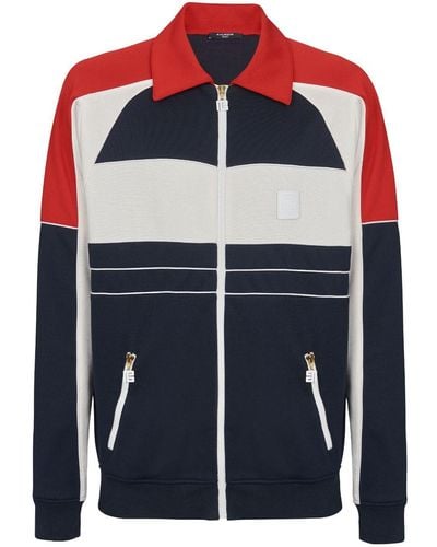 Balmain Sportjacke mit Logo-Patch - Blau