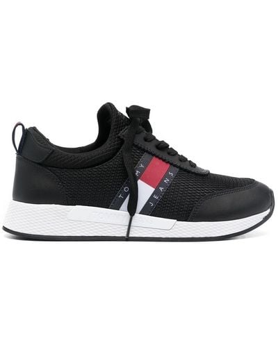 Tommy Hilfiger Flexi Leather Sneakers - Black