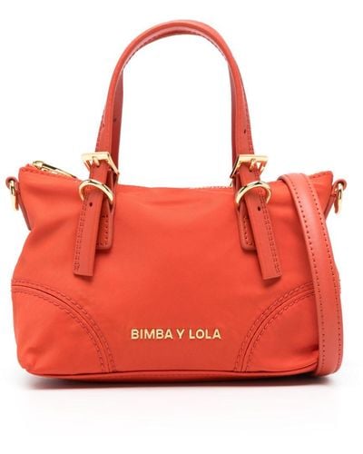 Bimba Y Lola Logo-lettering mini bag - Rojo