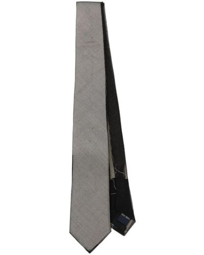 Doublet Pointed-tip Silk Tie - Gray