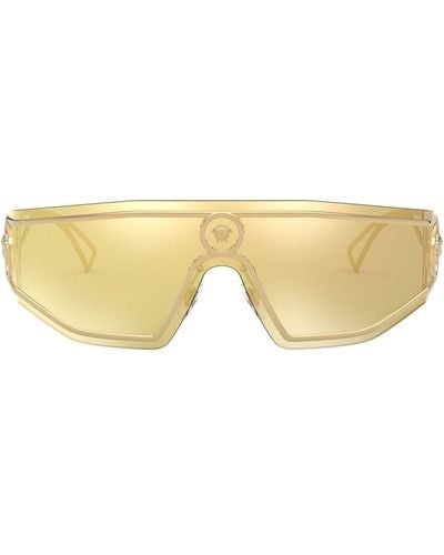 Versace V-powerful Shield Sunglasses - Metallic