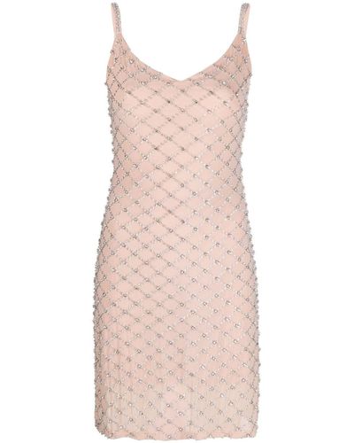 P.A.R.O.S.H. Crystal-embellished Fitted Dress - Pink