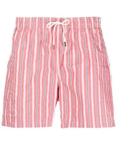 Canali Short de bain à rayures - Rose