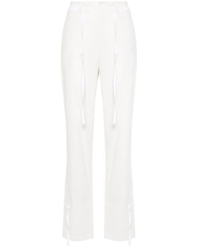 Lemaire Cotton Chambray Tapered Trousers - White