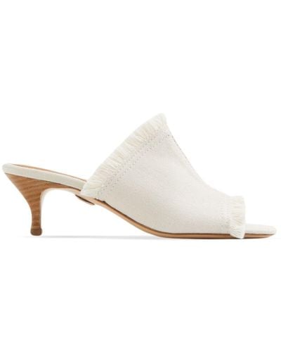 Filippa K 60mm Frayed-edge Canvas Sandals - White