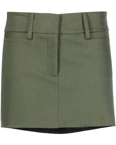 Blanca Vita Concealed-front Fastening Miniskirt - Green