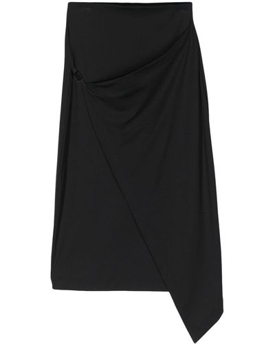 Calvin Klein アシンメトリー ハイウエスト スカート - ブラック