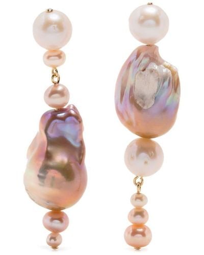 Completedworks Pendientes Float con perlas - Rosa
