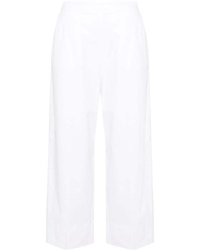 Antonelli Fitted-waist Wide-leg Trousers - White