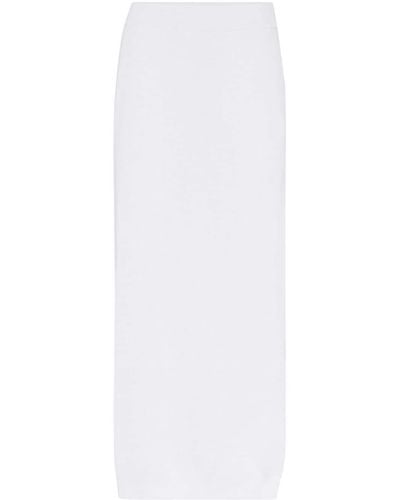 Brunello Cucinelli Ribbed Skirt - White