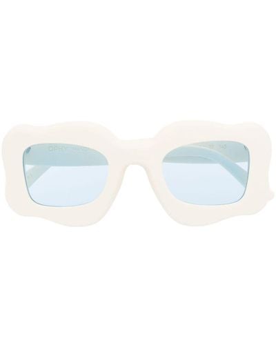 Bonsai Oversized Curved-frame Sunglasses - Blue