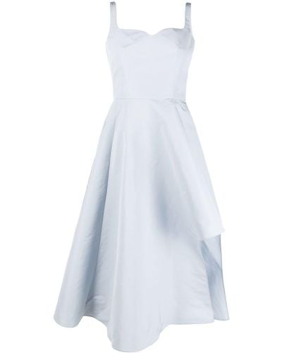 Alexander McQueen Sweetheart Neckline Asymmetric Dress - White