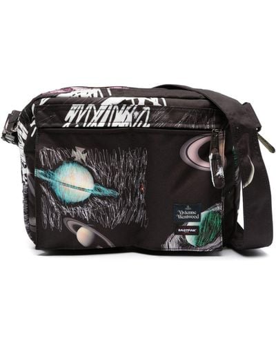 Eastpak X Vivienne Westwood Planets-print Shoulder Bag - Black